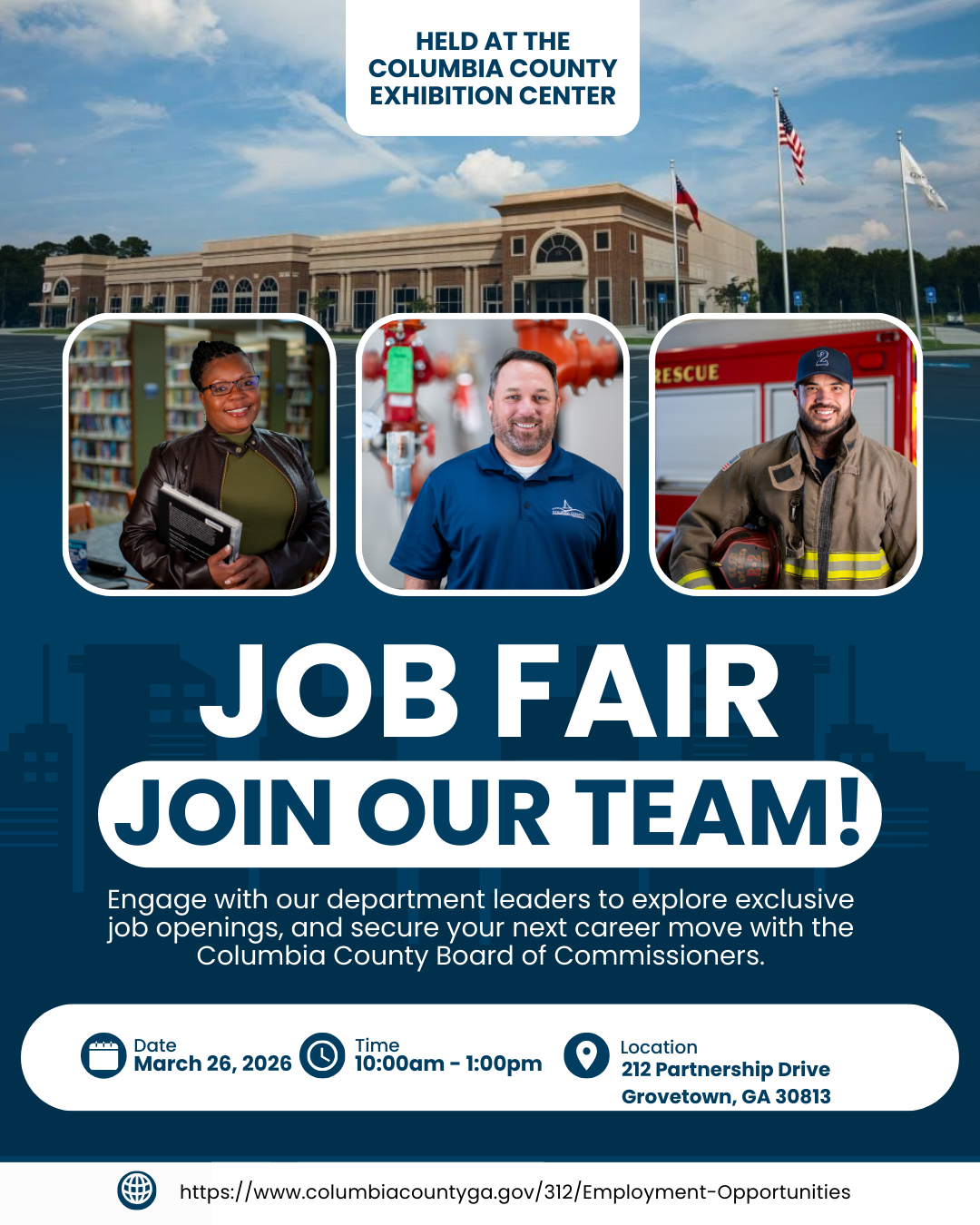Columbia County Job Fair Graphic for March 26, 2026